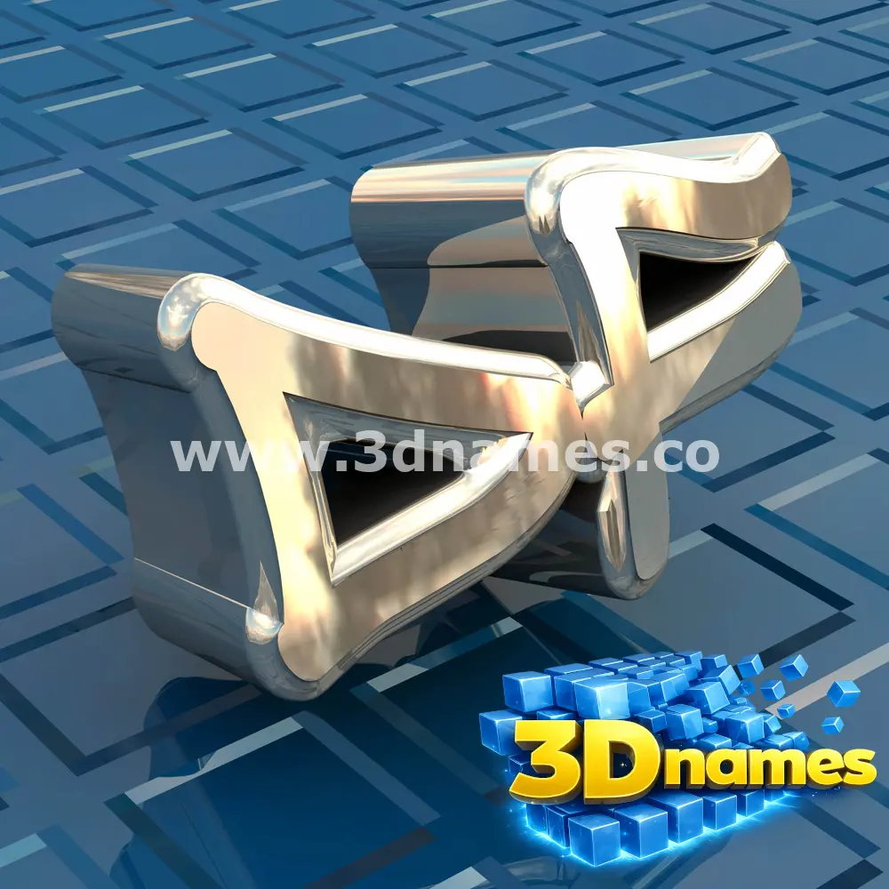 df in Blue Bling style - 3D name wallpaper