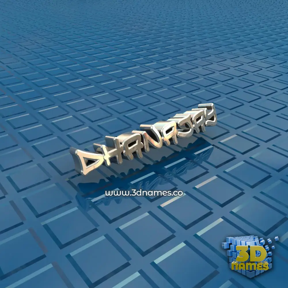 dhanajay in Blue Bling style - 3D name wallpaper