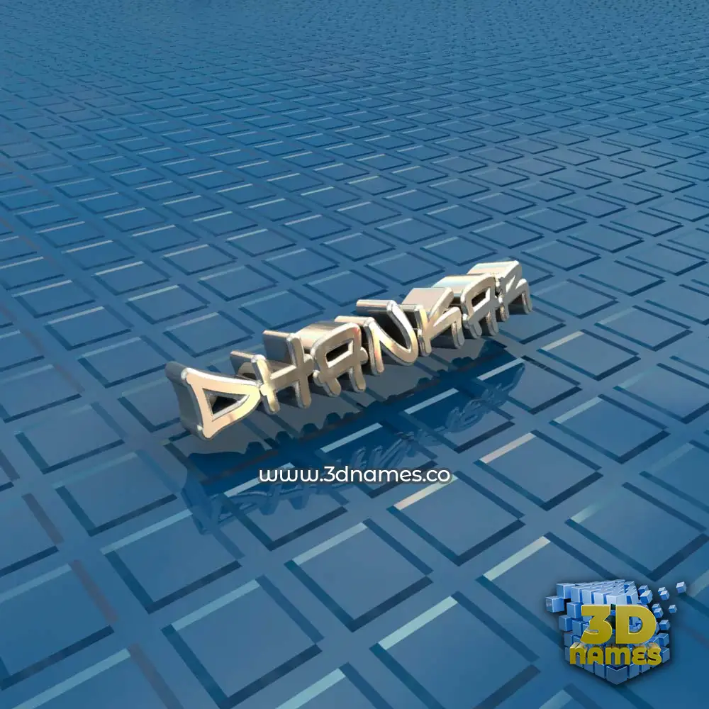 dhankar in Blue Bling style - 3D name wallpaper