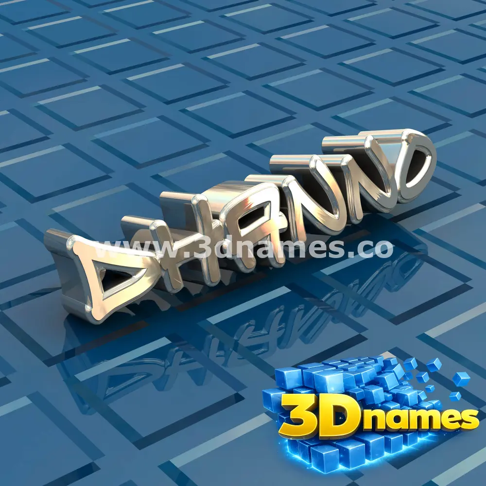 dhanno in Blue Bling style - 3D name wallpaper