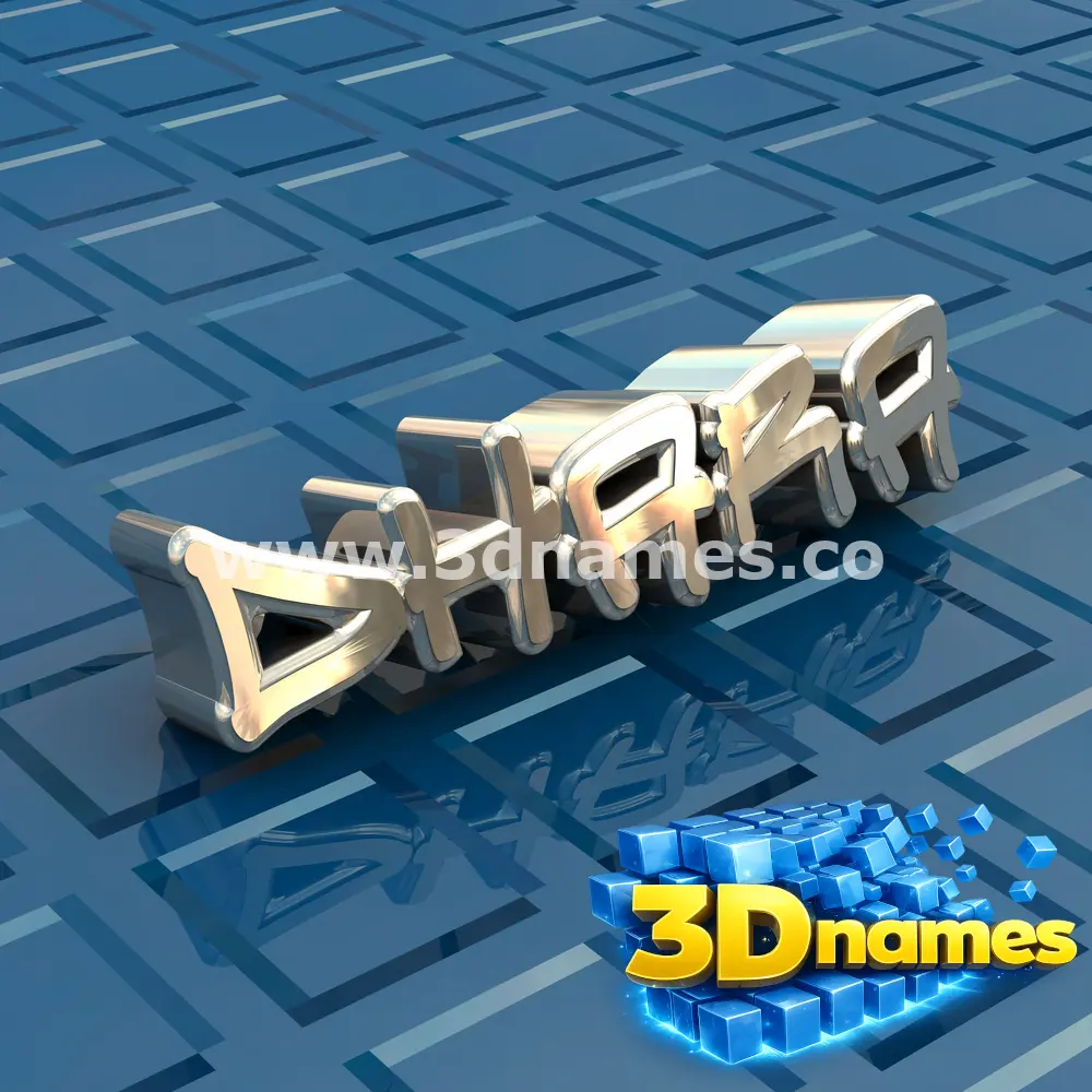 dhara in Blue Bling style - 3D name wallpaper