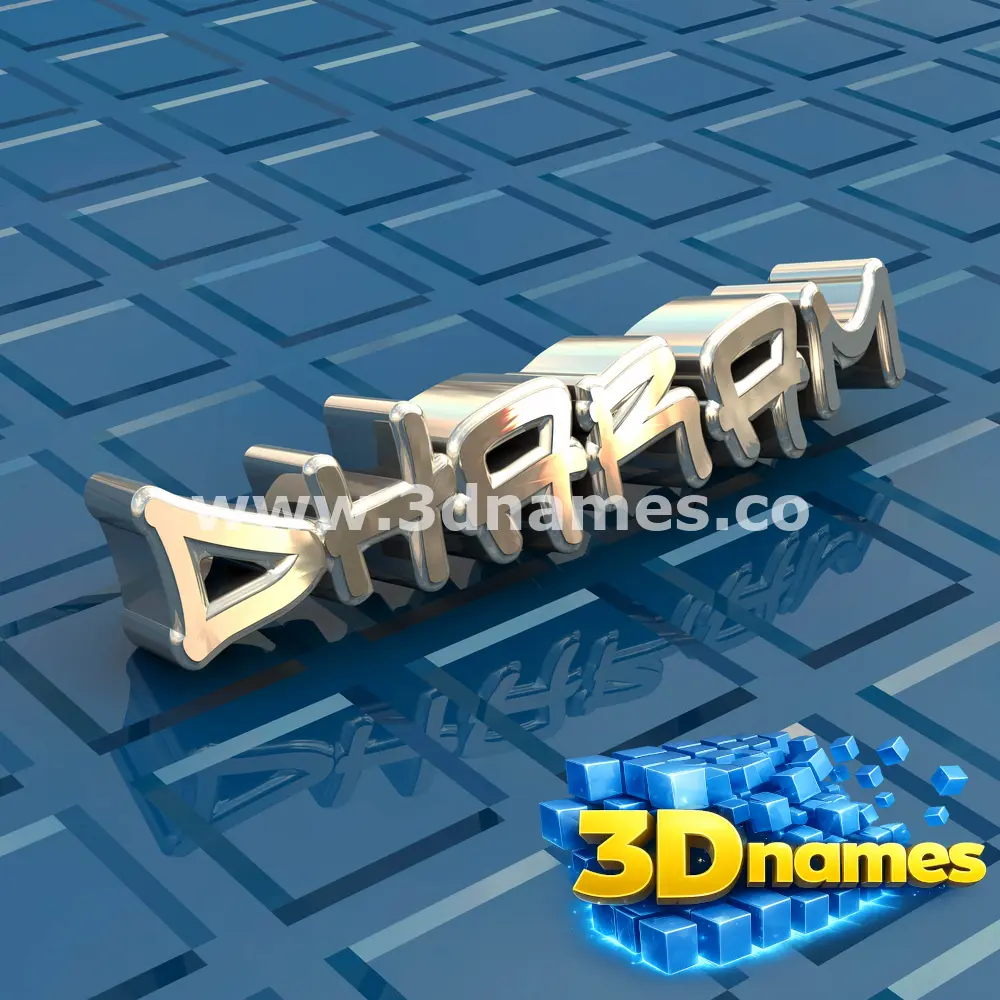dharam in Blue Bling style - 3D name wallpaper