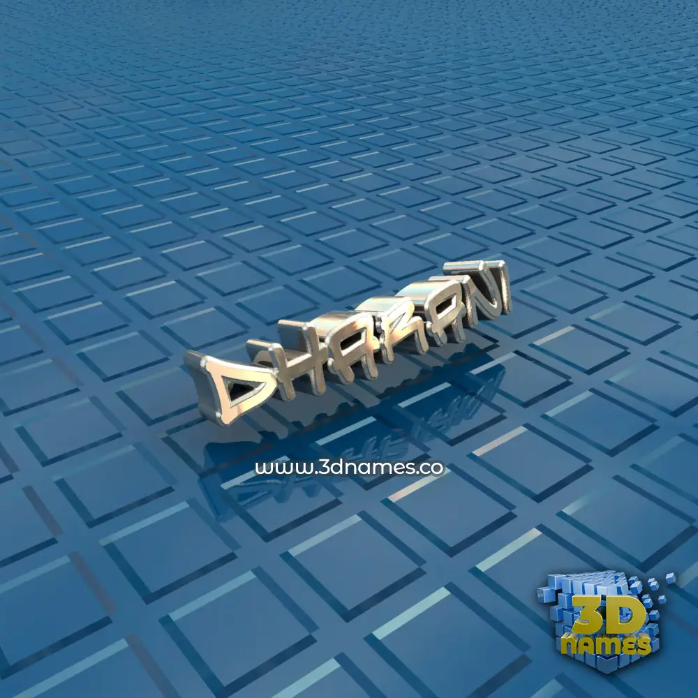 dharani in Blue Bling style - 3D name wallpaper