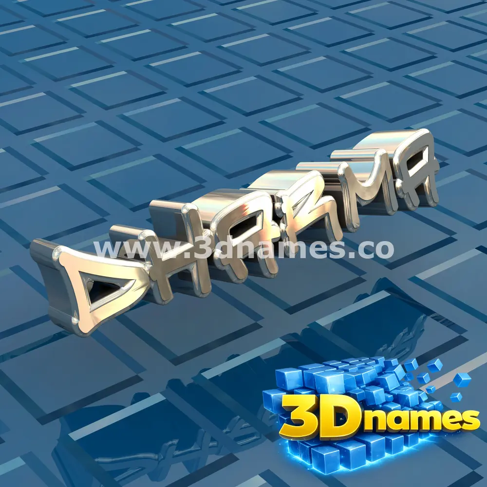 dharma in Blue Bling style - 3D name wallpaper