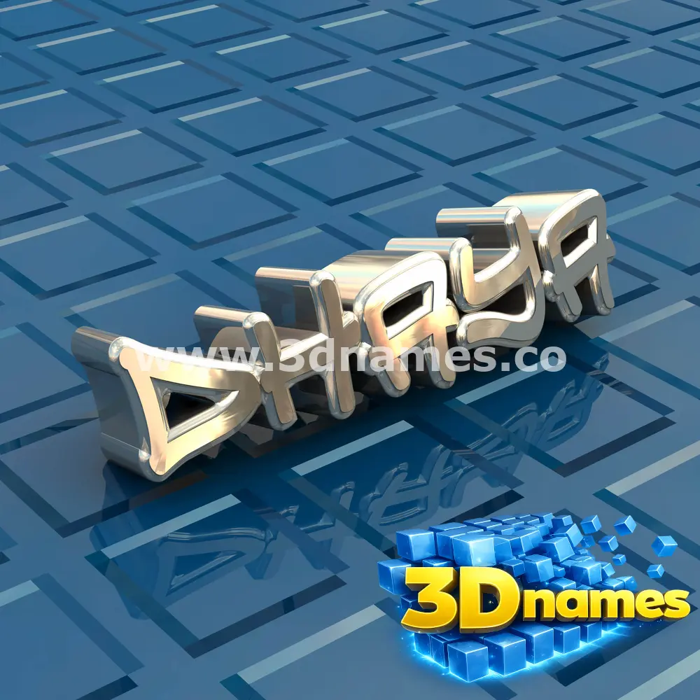 dhaya in Blue Bling style - 3D name wallpaper