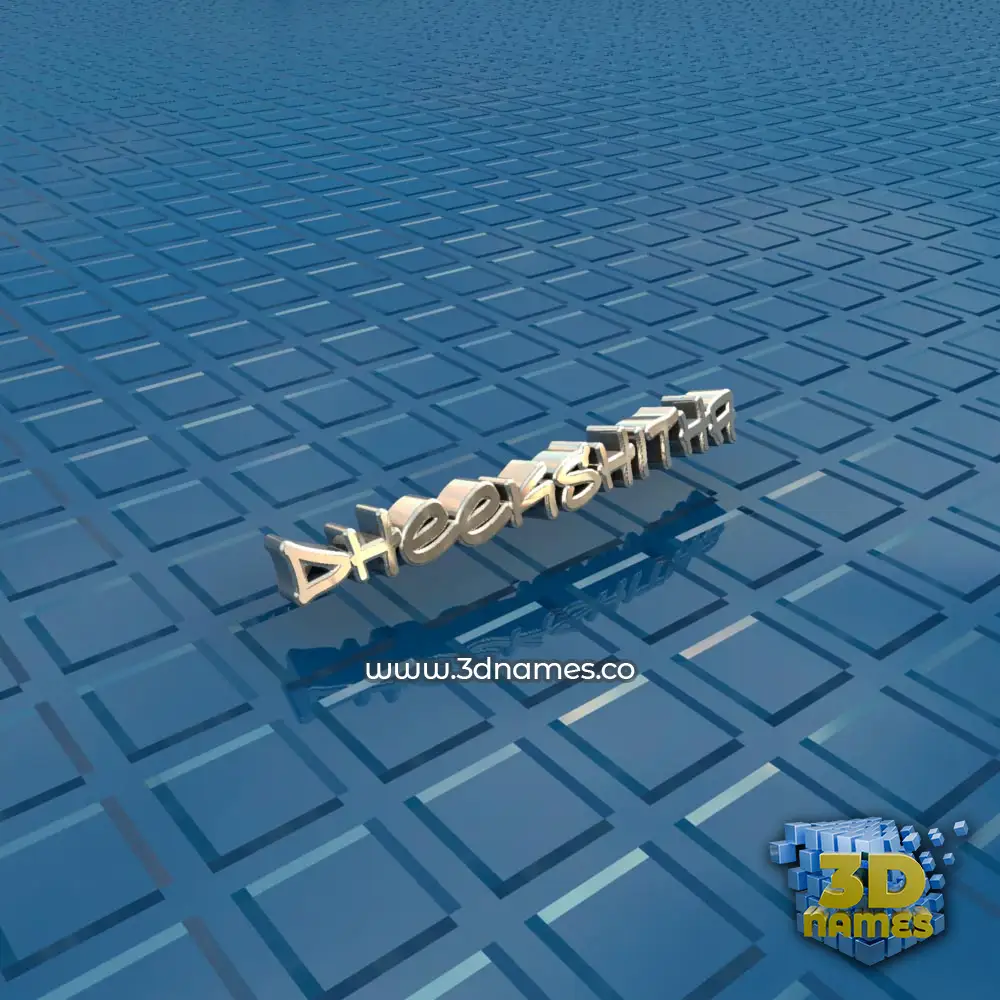 dheekshitha in Blue Bling style - 3D name wallpaper