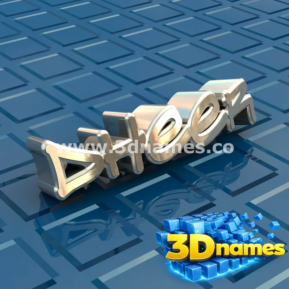 dheer in Blue Bling style - 3D name wallpaper