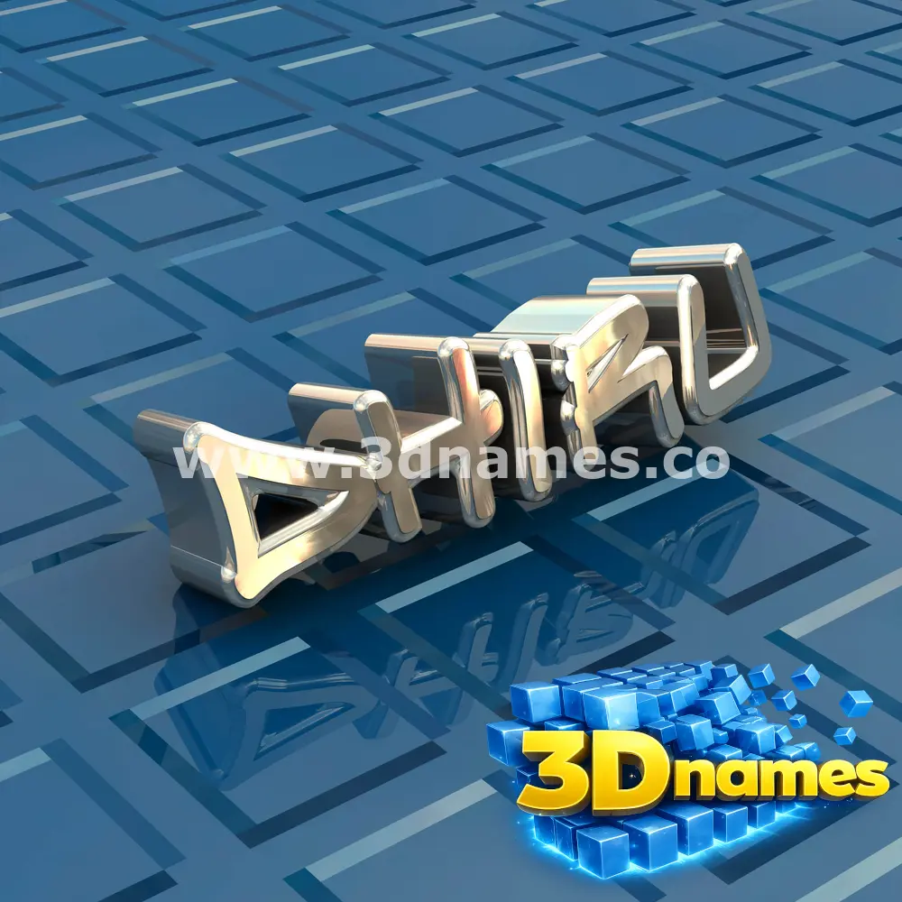 dhiru in Blue Bling style - 3D name wallpaper