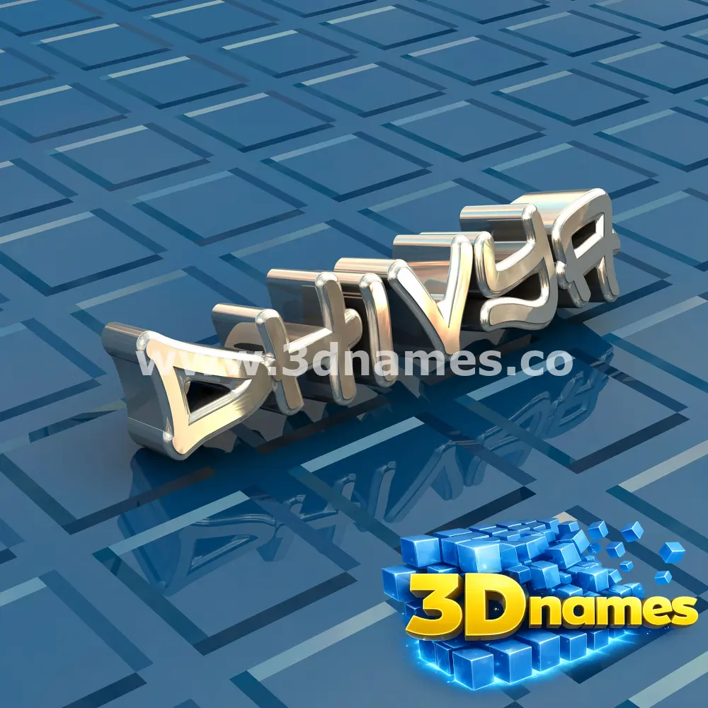 dhivya in Blue Bling style - 3D name wallpaper