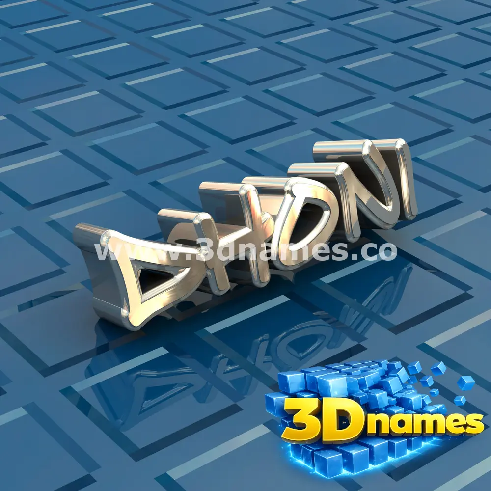 dhoni in Blue Bling style - 3D name wallpaper