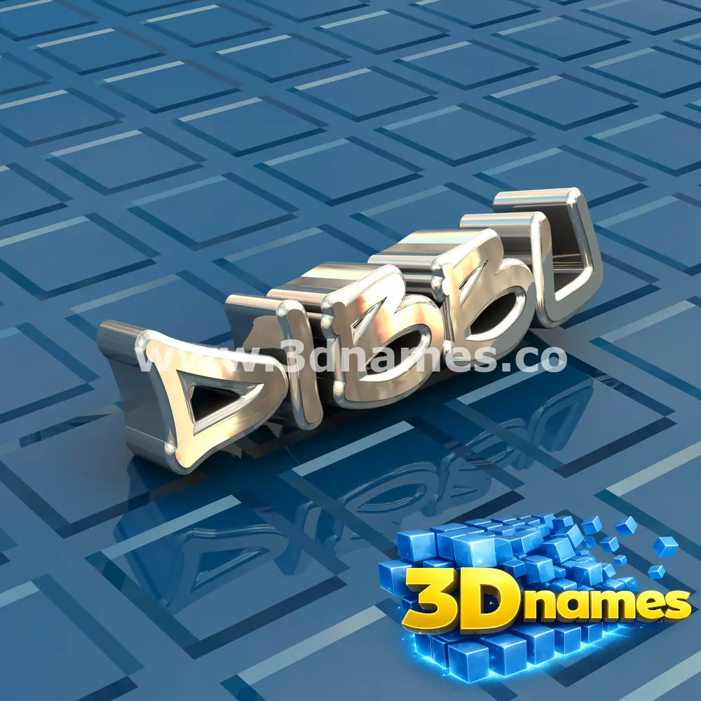 dibbu in Blue Bling style - 3D name wallpaper