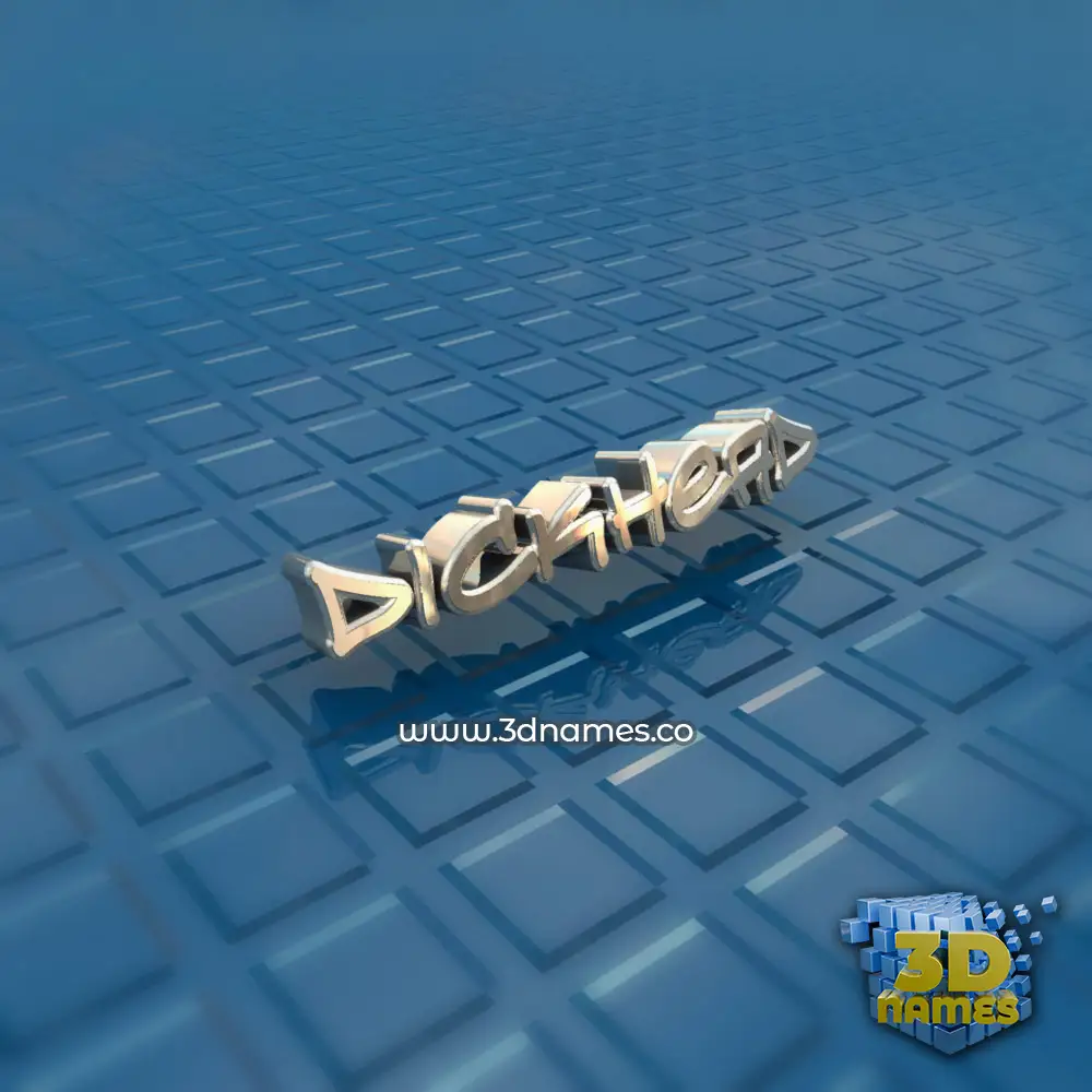 dickhead in Blue Bling style - 3D name wallpaper