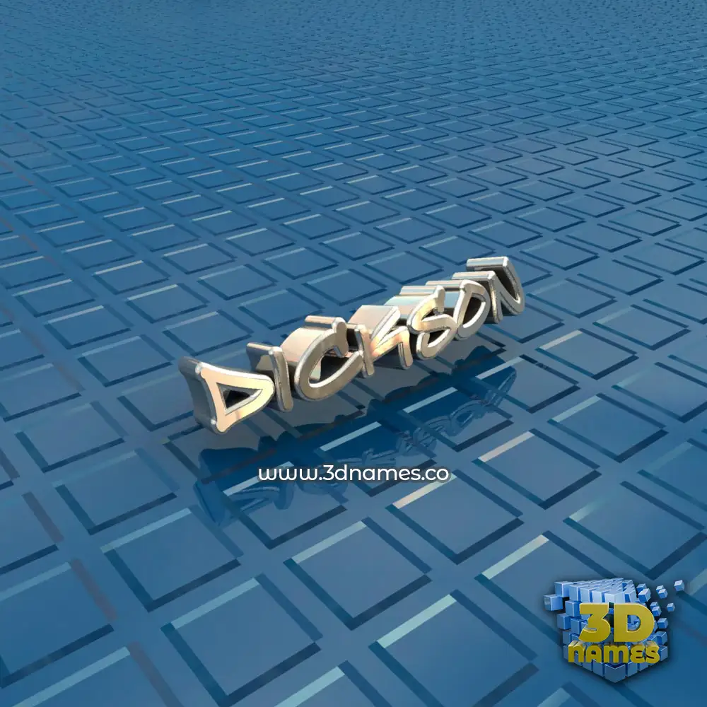 dickson in Blue Bling style - 3D name wallpaper
