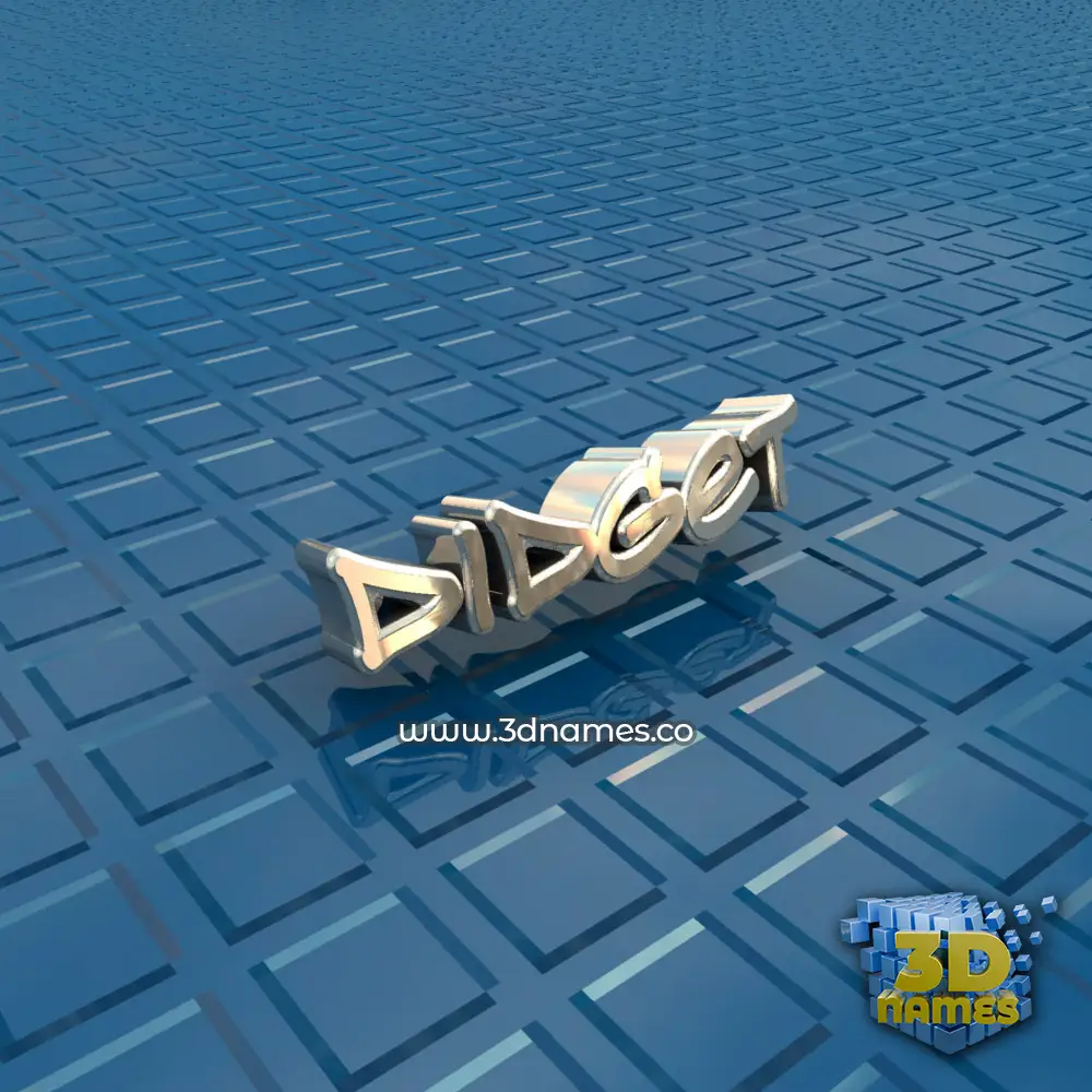 didget in Blue Bling style - 3D name wallpaper