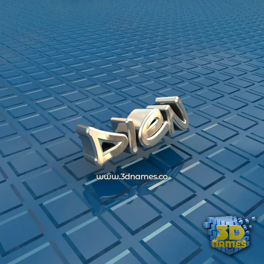 dien in Blue Bling style - 3D name wallpaper