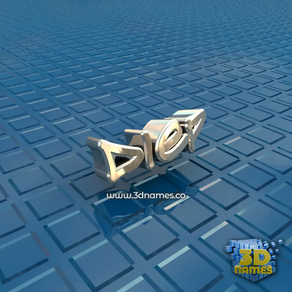 diep in Blue Bling style - 3D name wallpaper