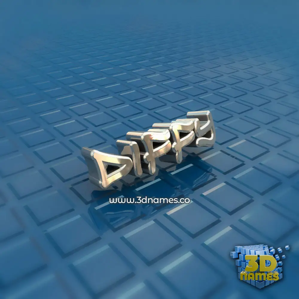 diffy in Blue Bling style - 3D name wallpaper