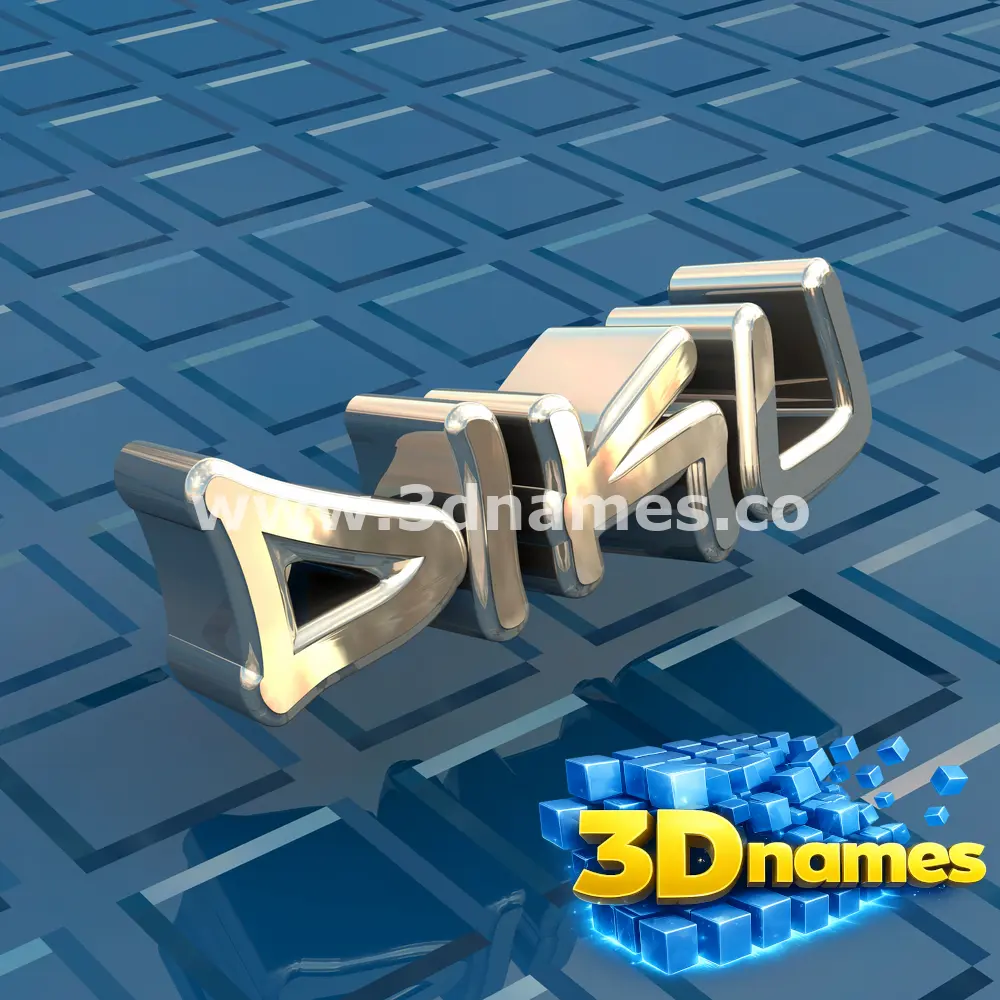 diku in Blue Bling style - 3D name wallpaper