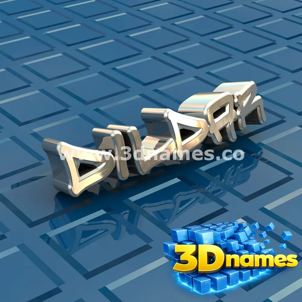 dildar in Blue Bling style - 3D name wallpaper