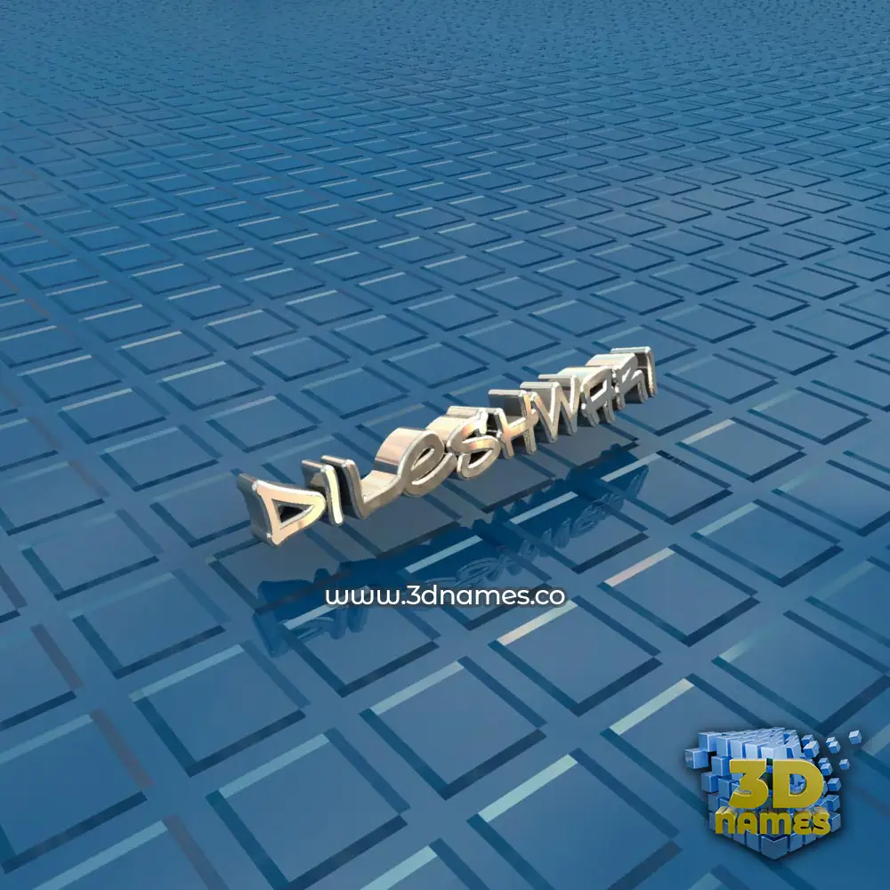 dileshwari in Blue Bling style - 3D name wallpaper