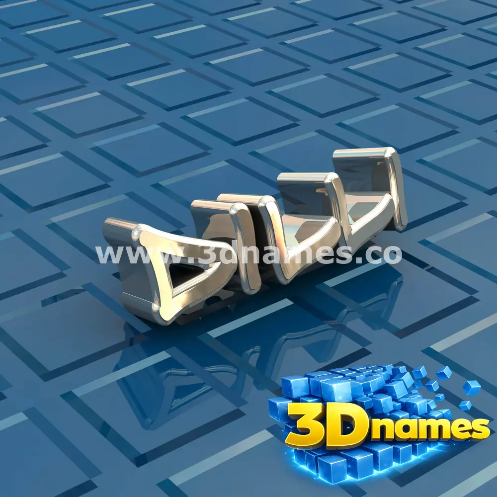 dilli in Blue Bling style - 3D name wallpaper