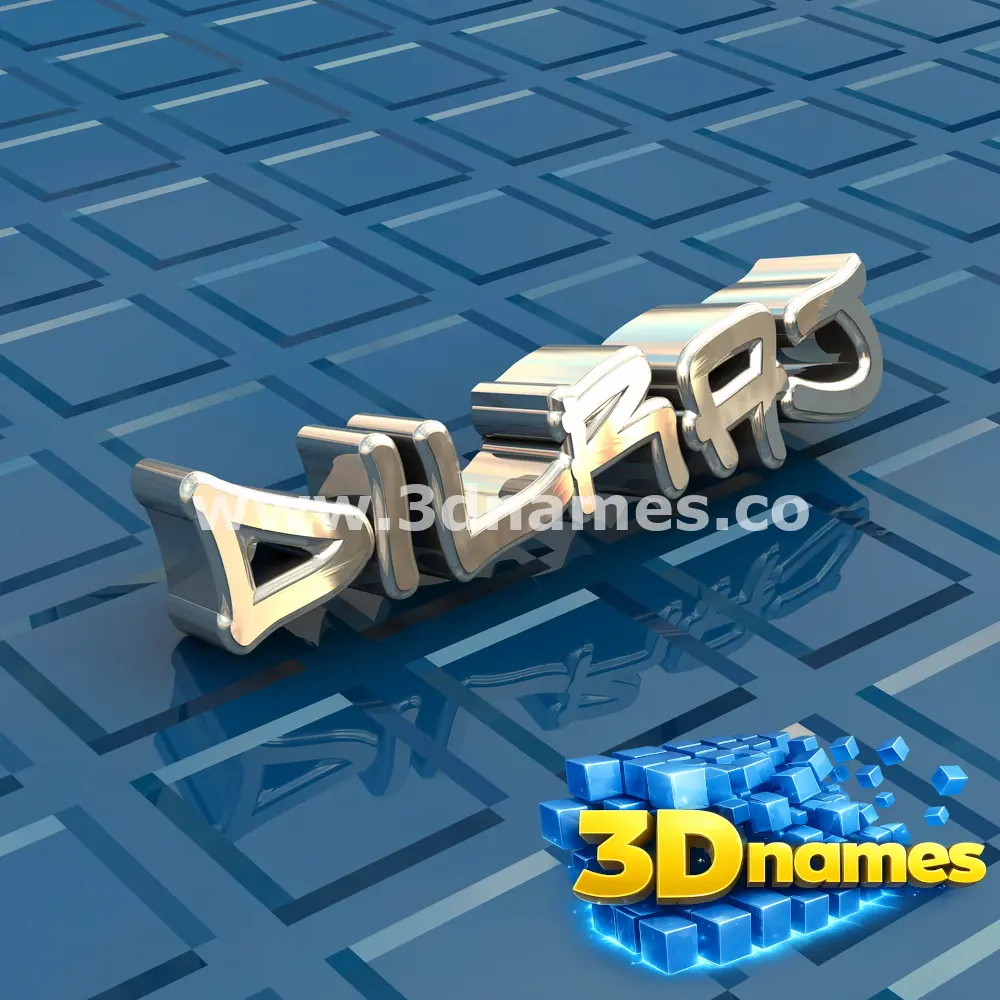 dilraj in Blue Bling style - 3D name wallpaper