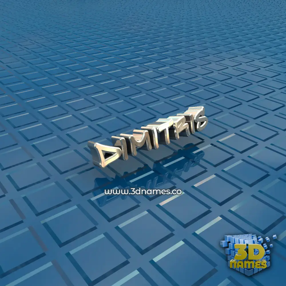 dimitris in Blue Bling style - 3D name wallpaper
