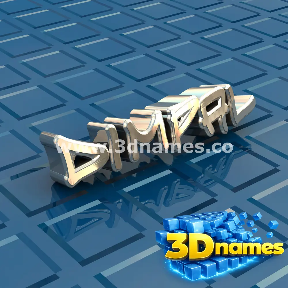 dimpal in Blue Bling style - 3D name wallpaper