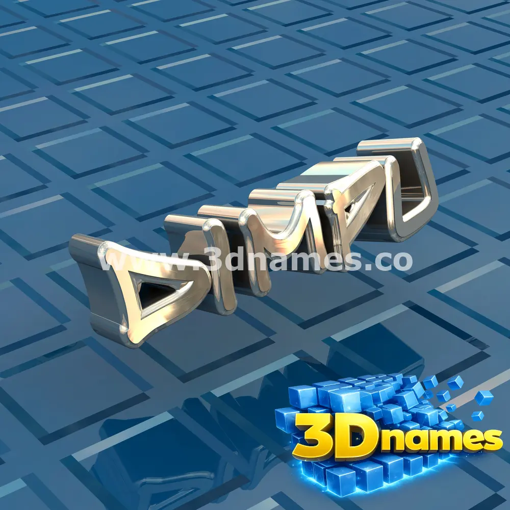 dimpu in Blue Bling style - 3D name wallpaper