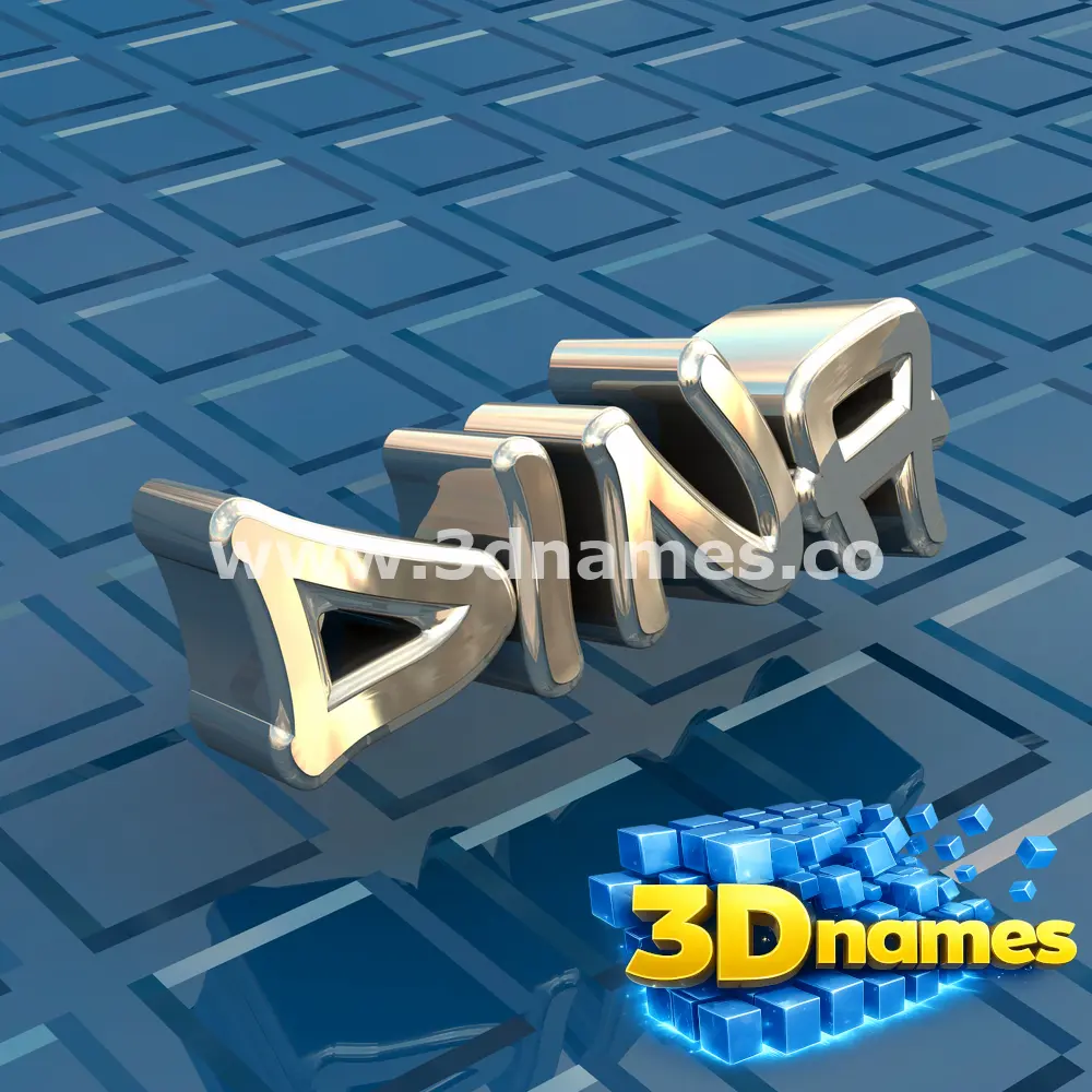 dina in Blue Bling style - 3D name wallpaper