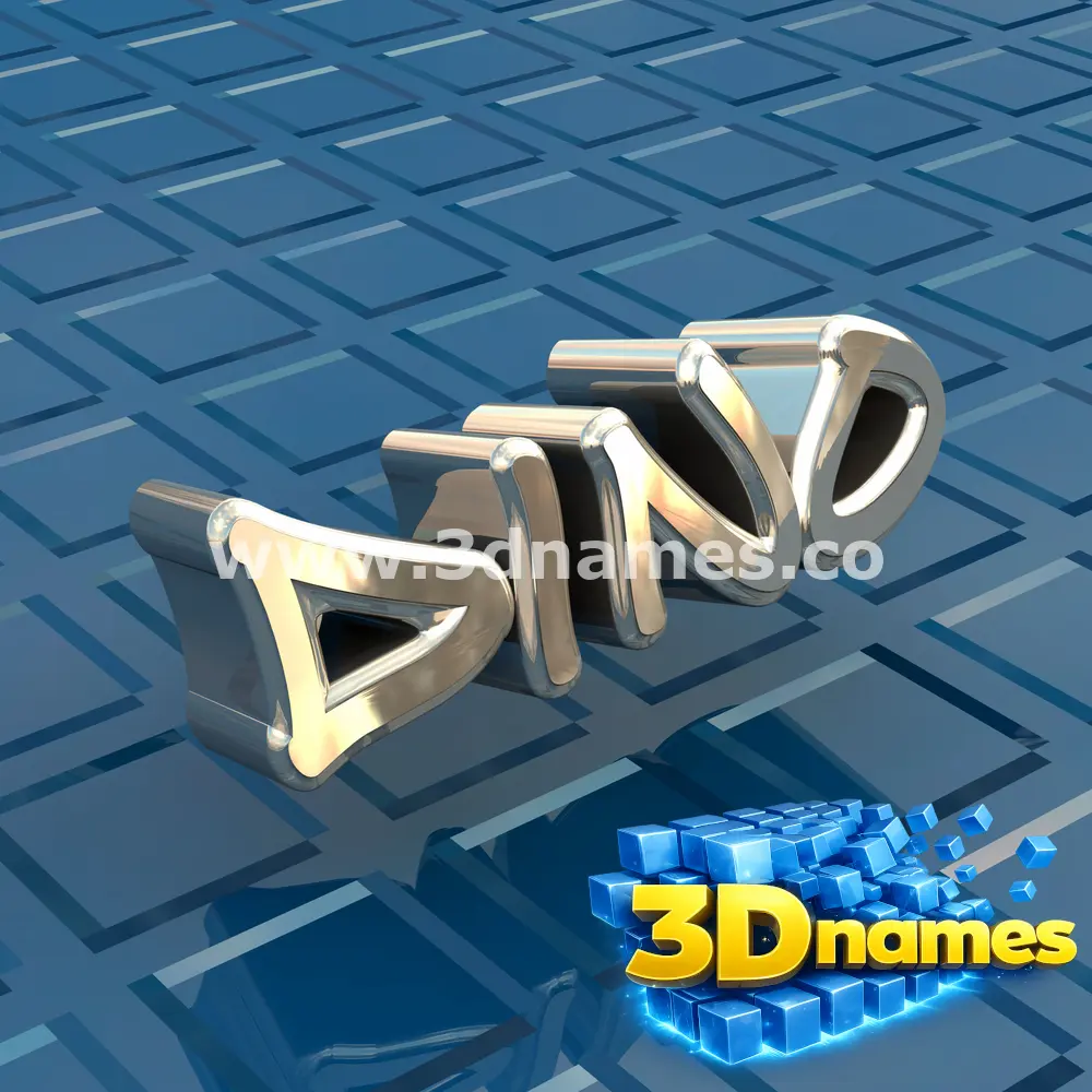 dino in Blue Bling style - 3D name wallpaper