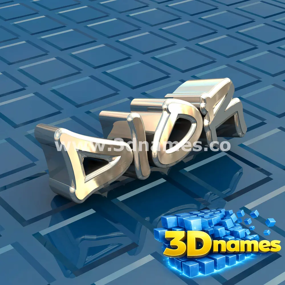 dior in Blue Bling style - 3D name wallpaper