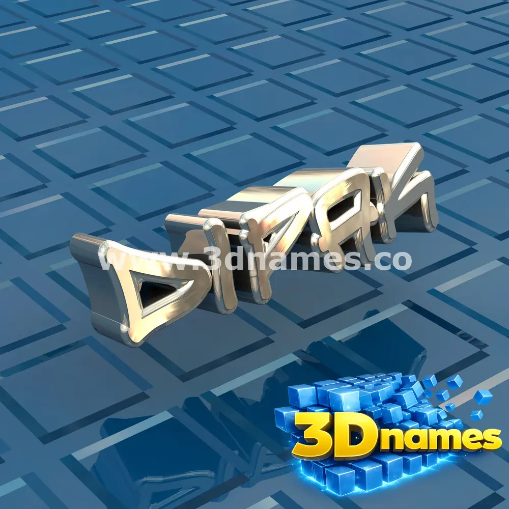 dipak in Blue Bling style - 3D name wallpaper