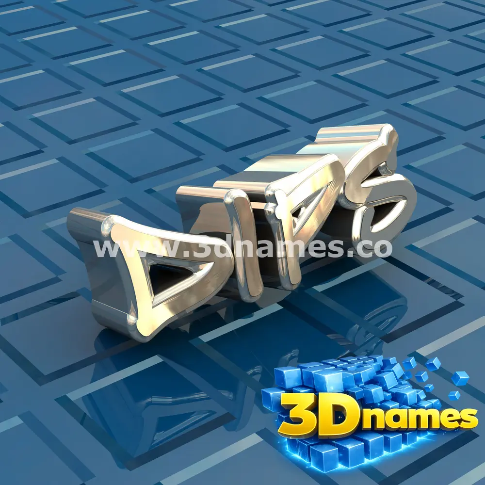 dips in Blue Bling style - 3D name wallpaper