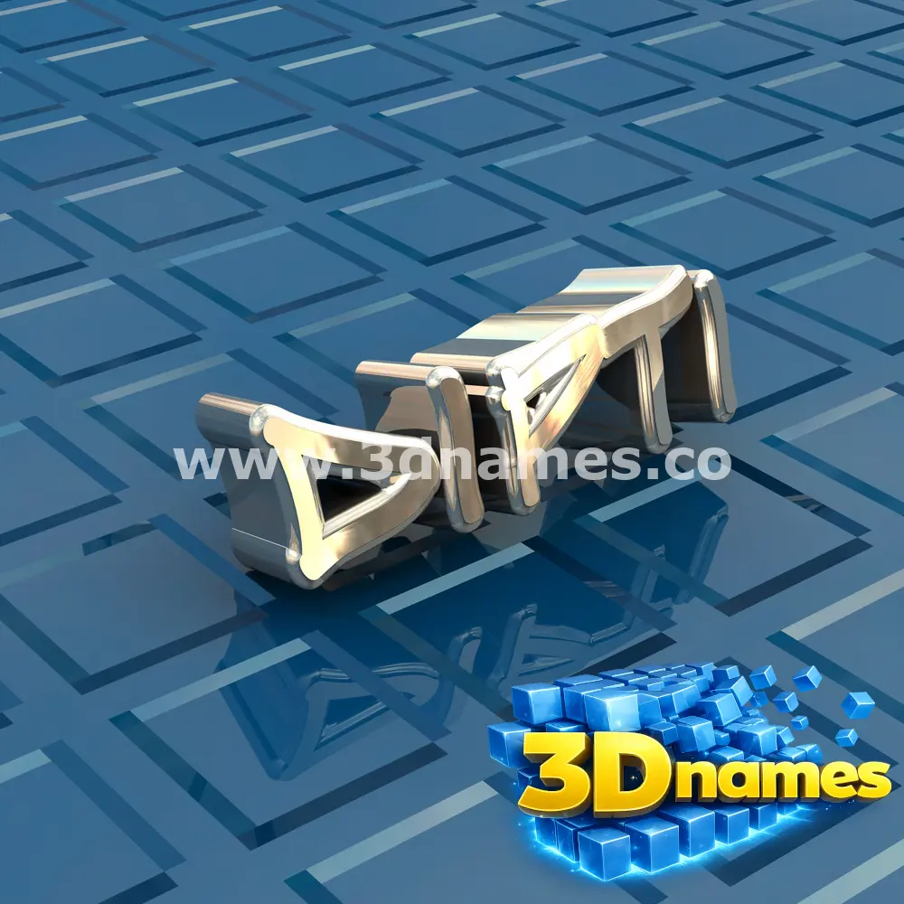 dipti in Blue Bling style - 3D name wallpaper