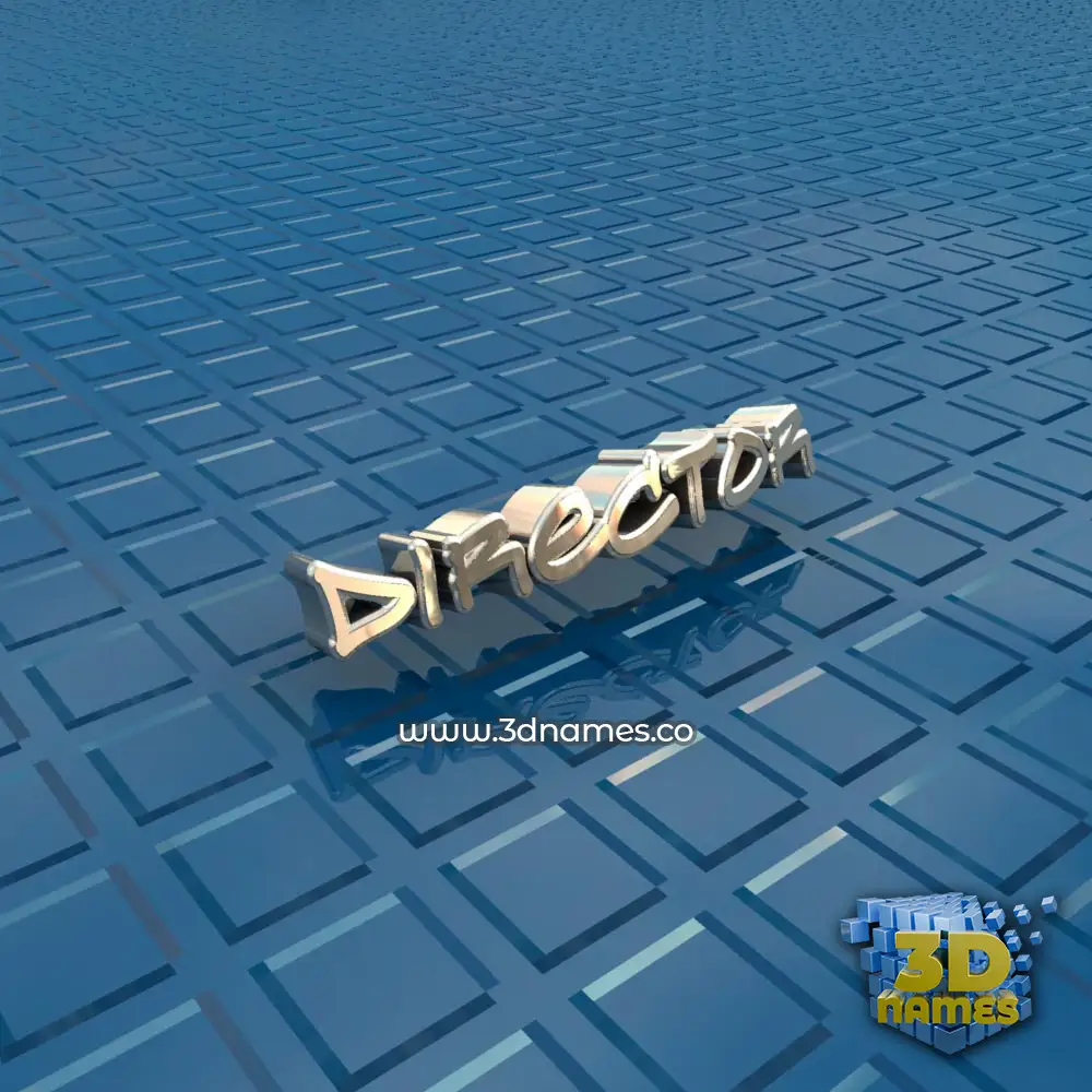 director in Blue Bling style - 3D name wallpaper