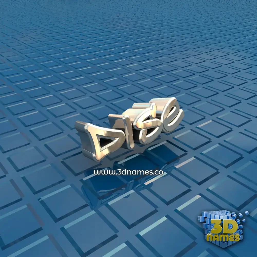 dise in Blue Bling style - 3D name wallpaper