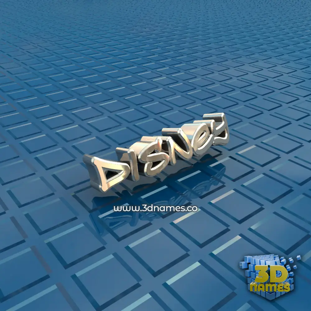 disney in Blue Bling style - 3D name wallpaper