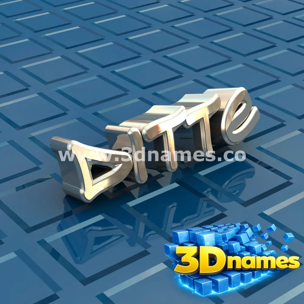 ditte in Blue Bling style - 3D name wallpaper