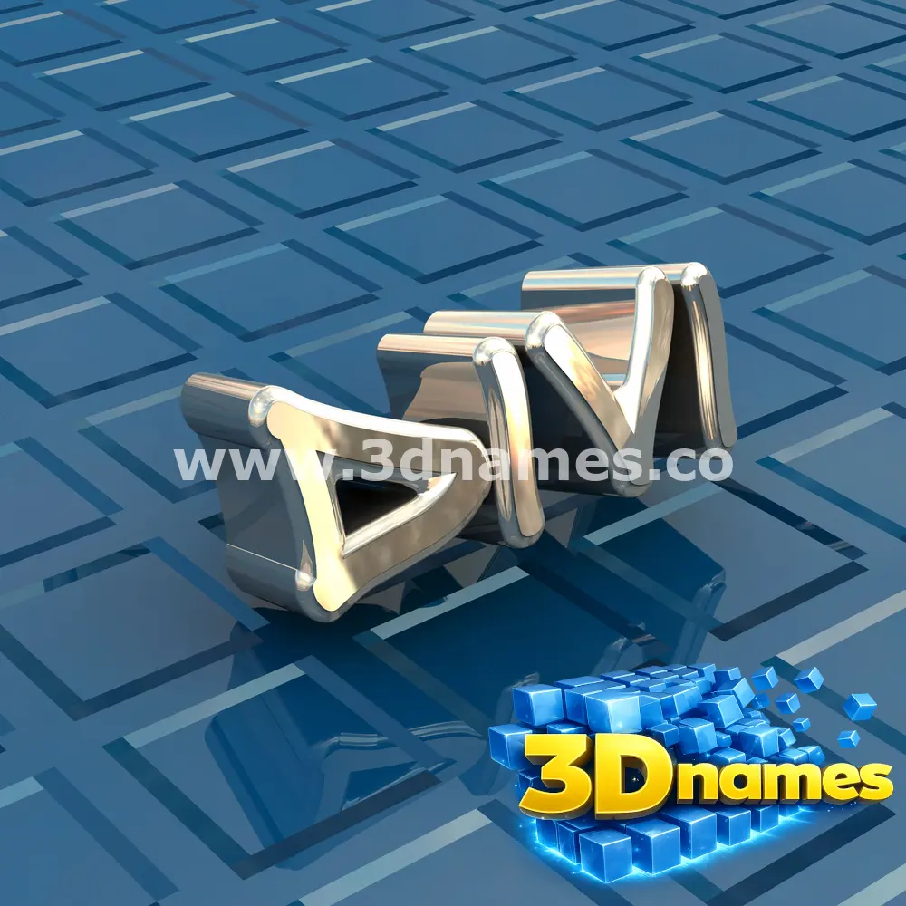 divi in Blue Bling style - 3D name wallpaper