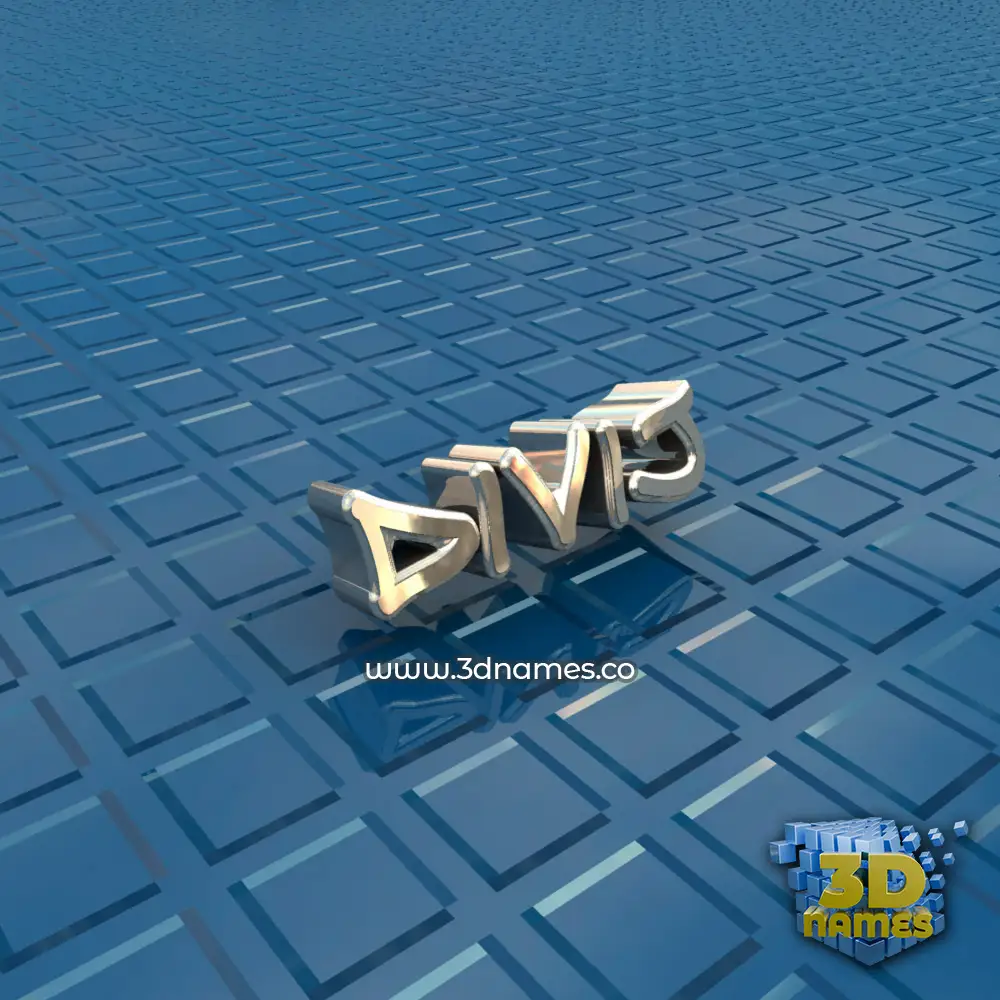 divij in Blue Bling style - 3D name wallpaper