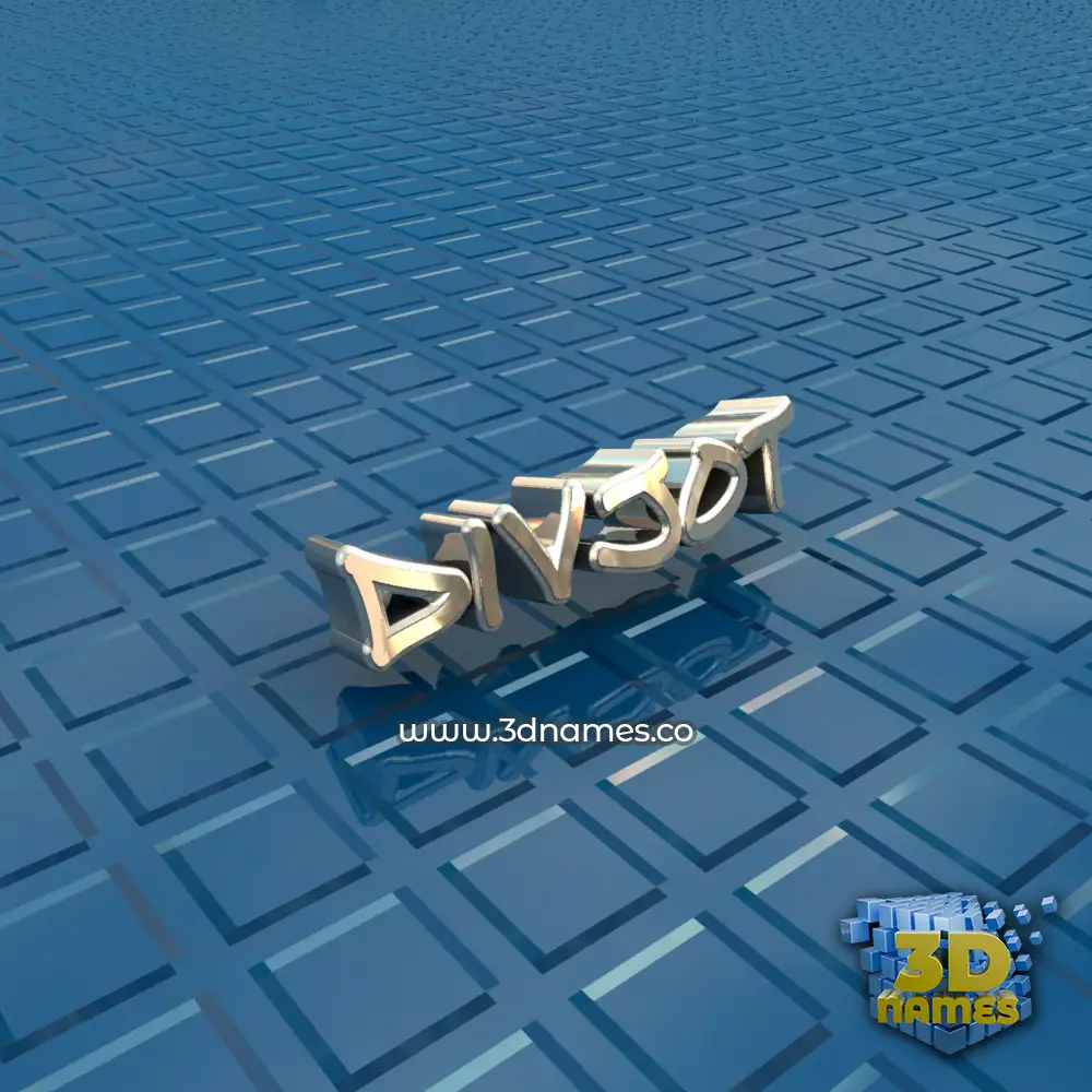 divjot in Blue Bling style - 3D name wallpaper