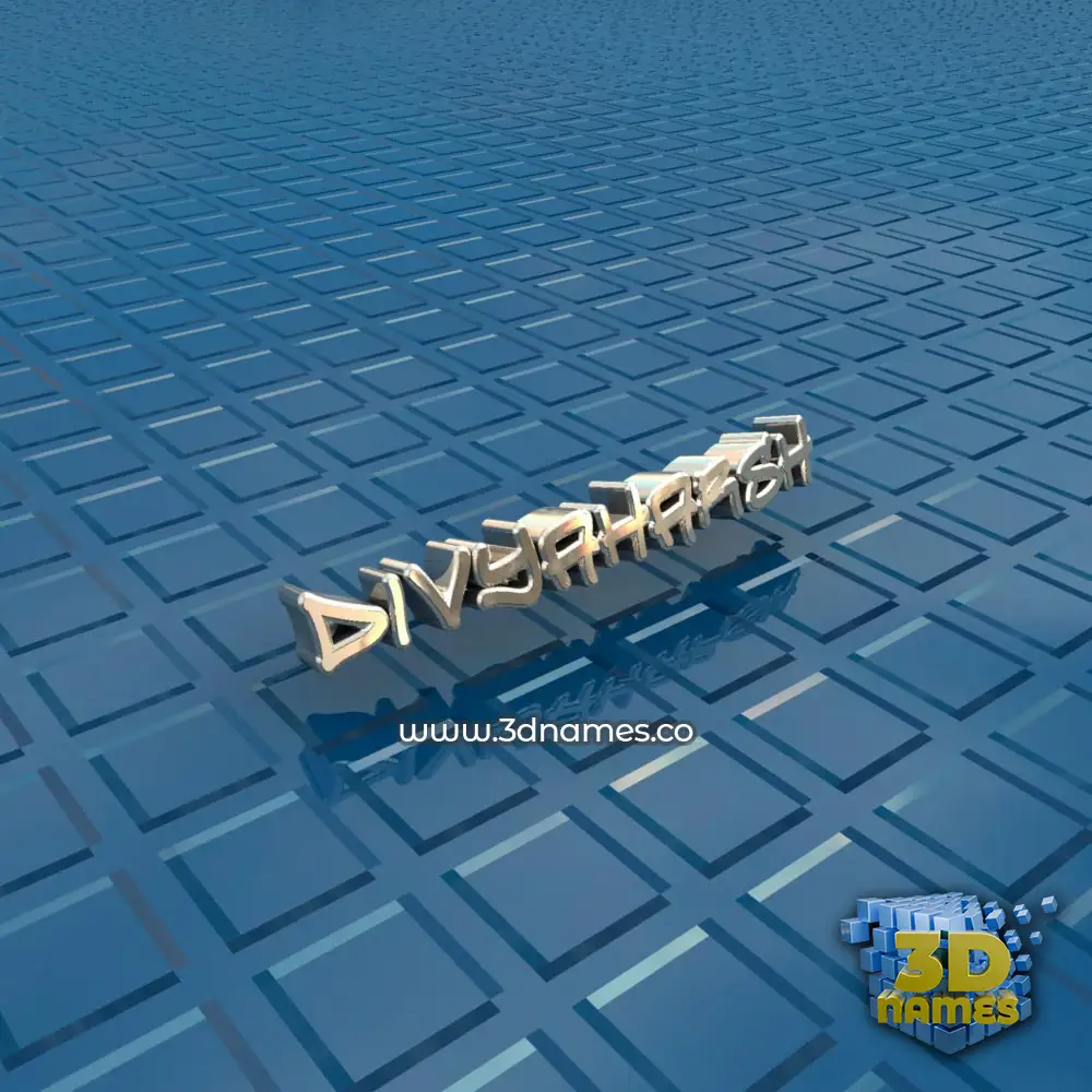 divyaharsh in Blue Bling style - 3D name wallpaper