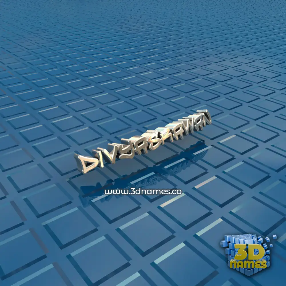 divyasrawan in Blue Bling style - 3D name wallpaper