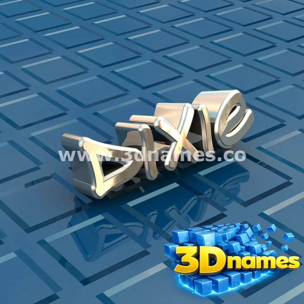 dixie in Blue Bling style - 3D name wallpaper