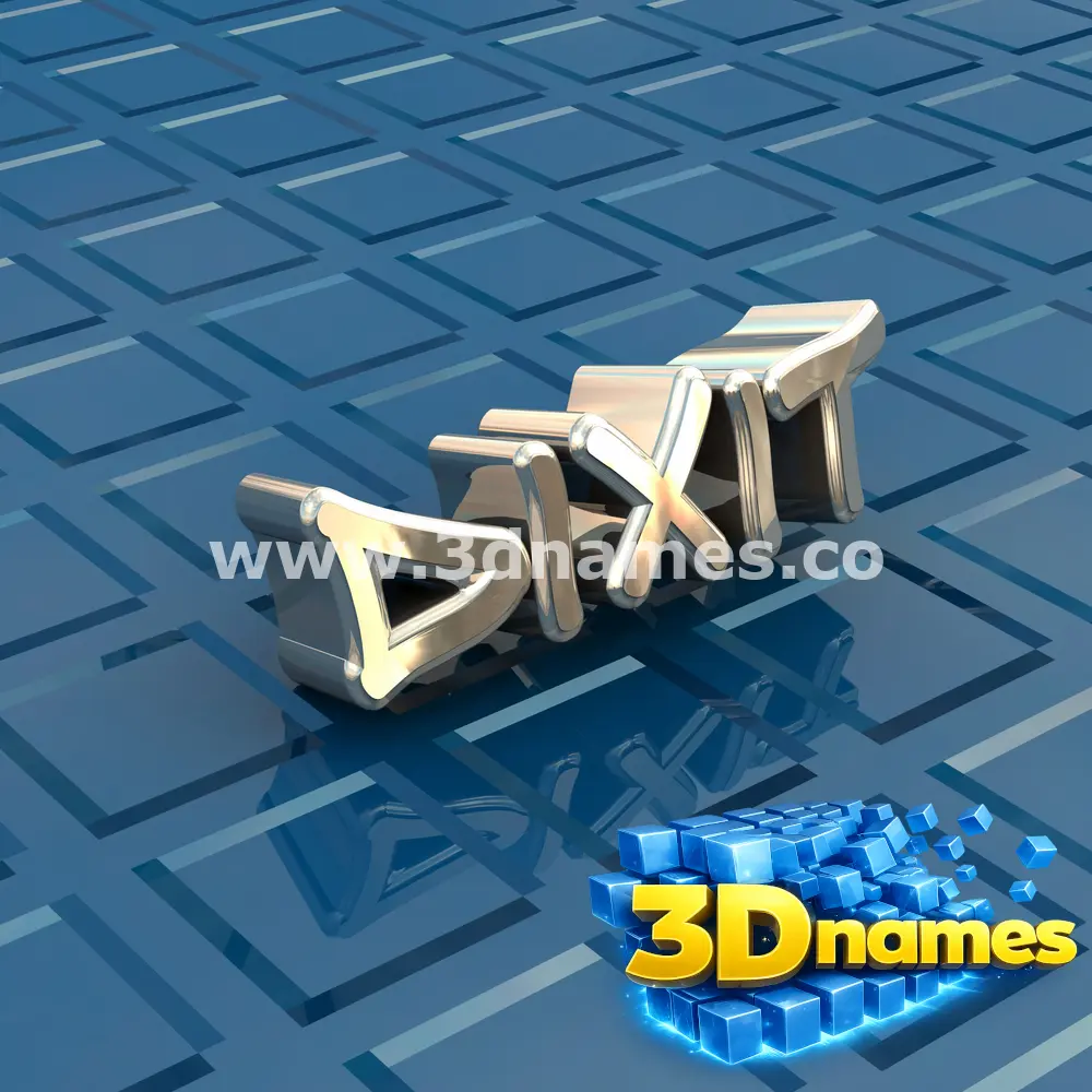 dixit in Blue Bling style - 3D name wallpaper