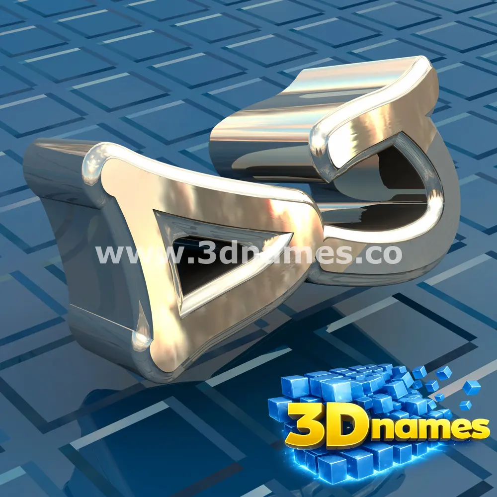 dj in Blue Bling style - 3D name wallpaper