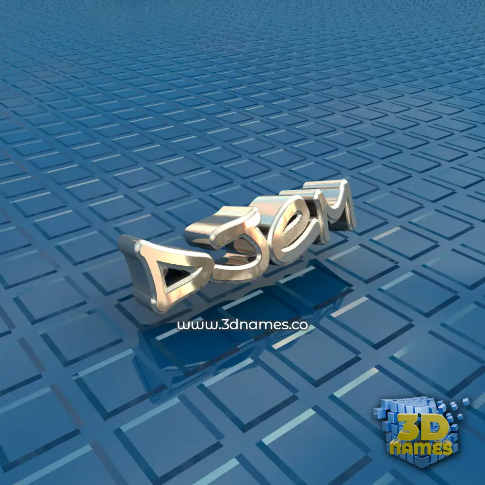 djem in Blue Bling style - 3D name wallpaper