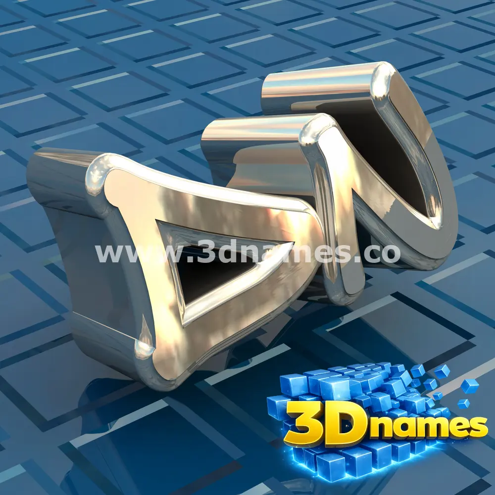 dn in Blue Bling style - 3D name wallpaper