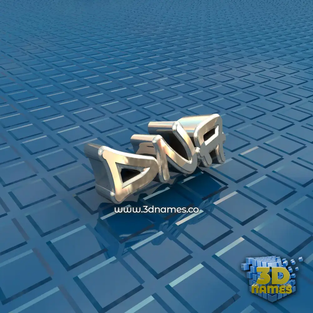 dna in Blue Bling style - 3D name wallpaper